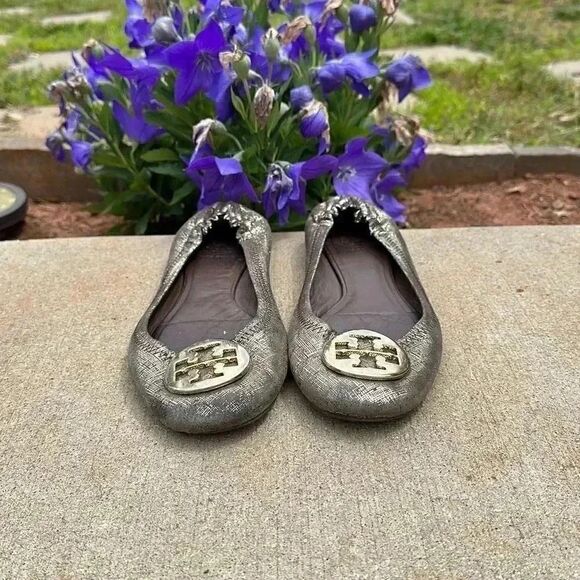 Tory Burch Metallic Flats - Picture 3 of 16